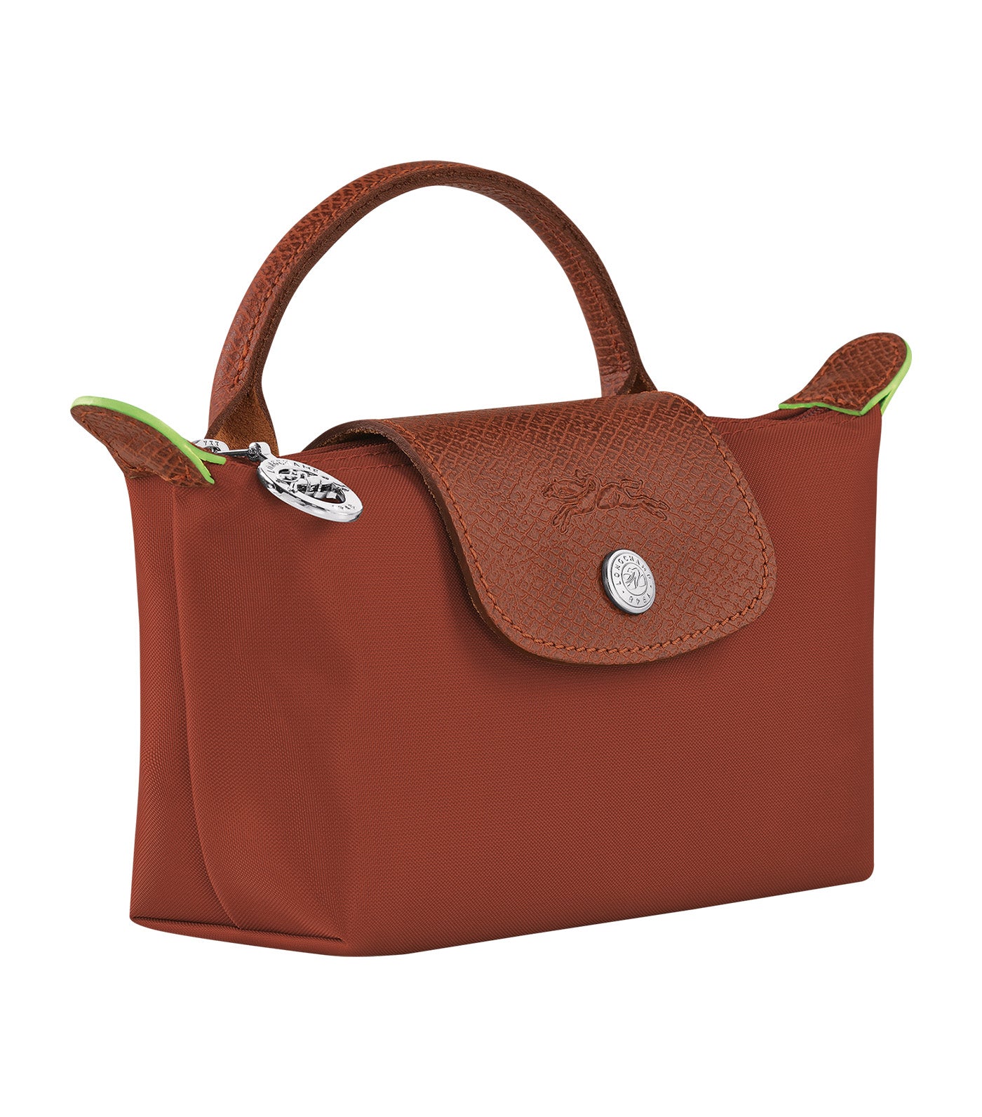 Le Pliage Green Pouch with Handle Chestnut