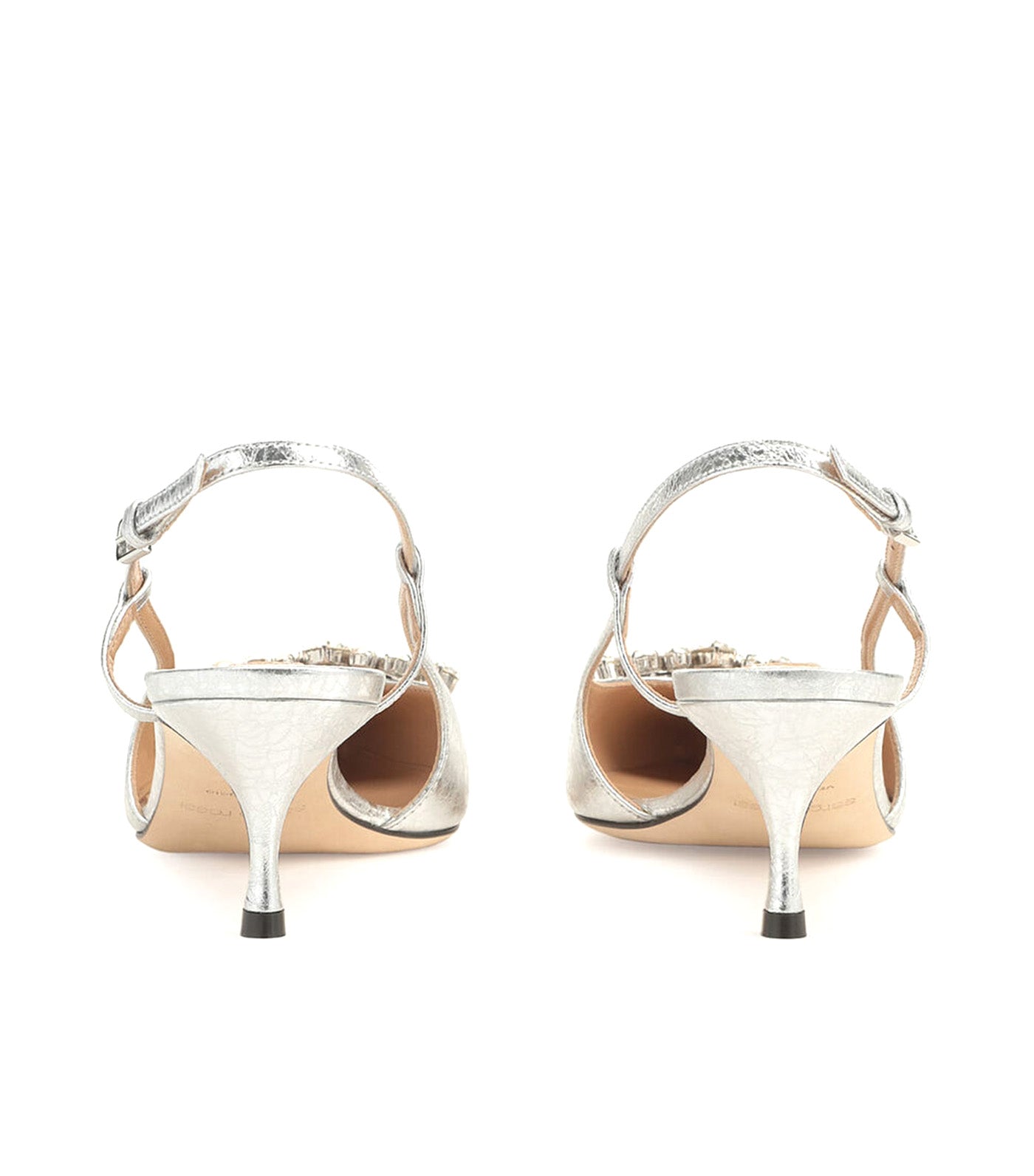SR Godiva Precious Slingbacks Silver