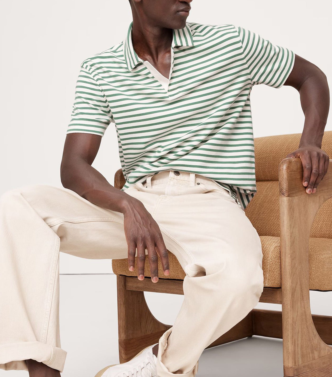 Luxury-Touch Stripe Polo