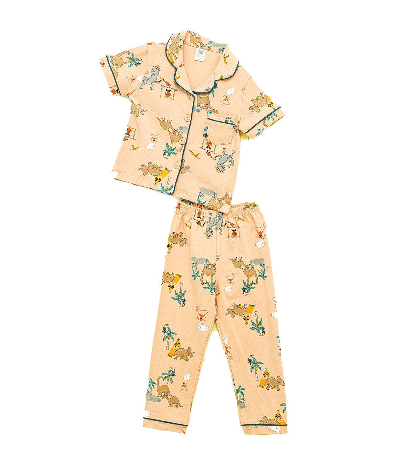 Boys Lounge Wear Collection Short Sleeve Top with Pajama Set