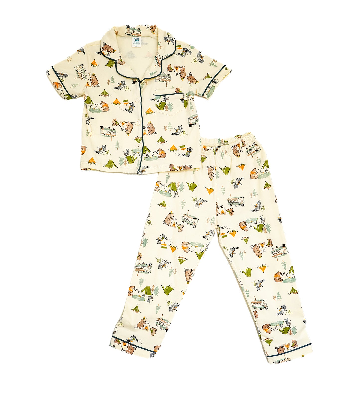 Boys Lounge Wear Collection Short Sleeve Top with Pajama Set