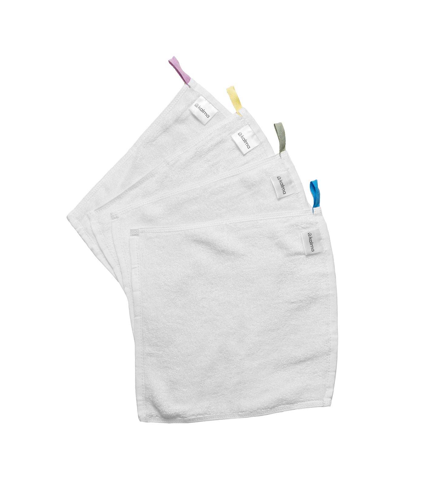 4pc. Bamboo Terry Washcloth with Color Coded Tags