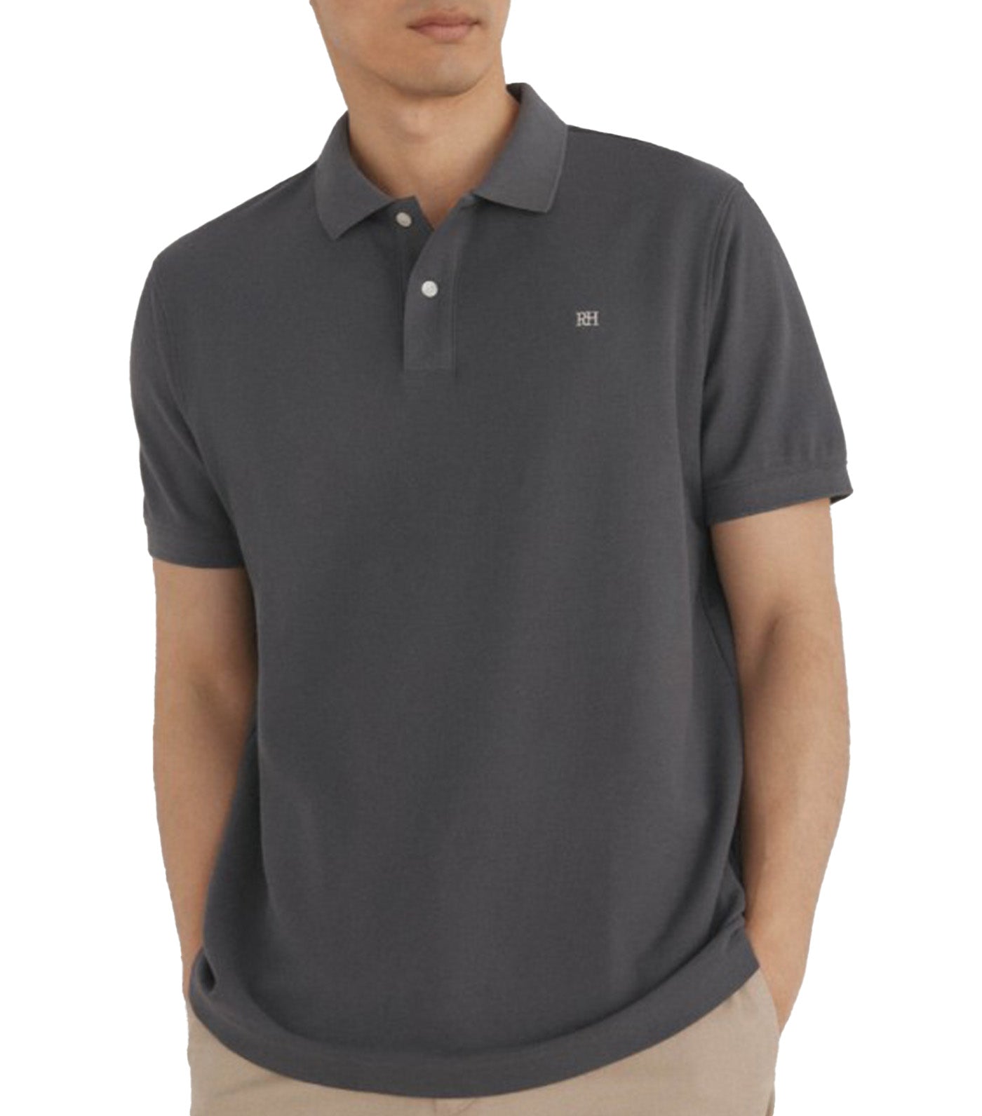 Pedro del Hierro Basic Piqué Polo Shirt Dark Gray
