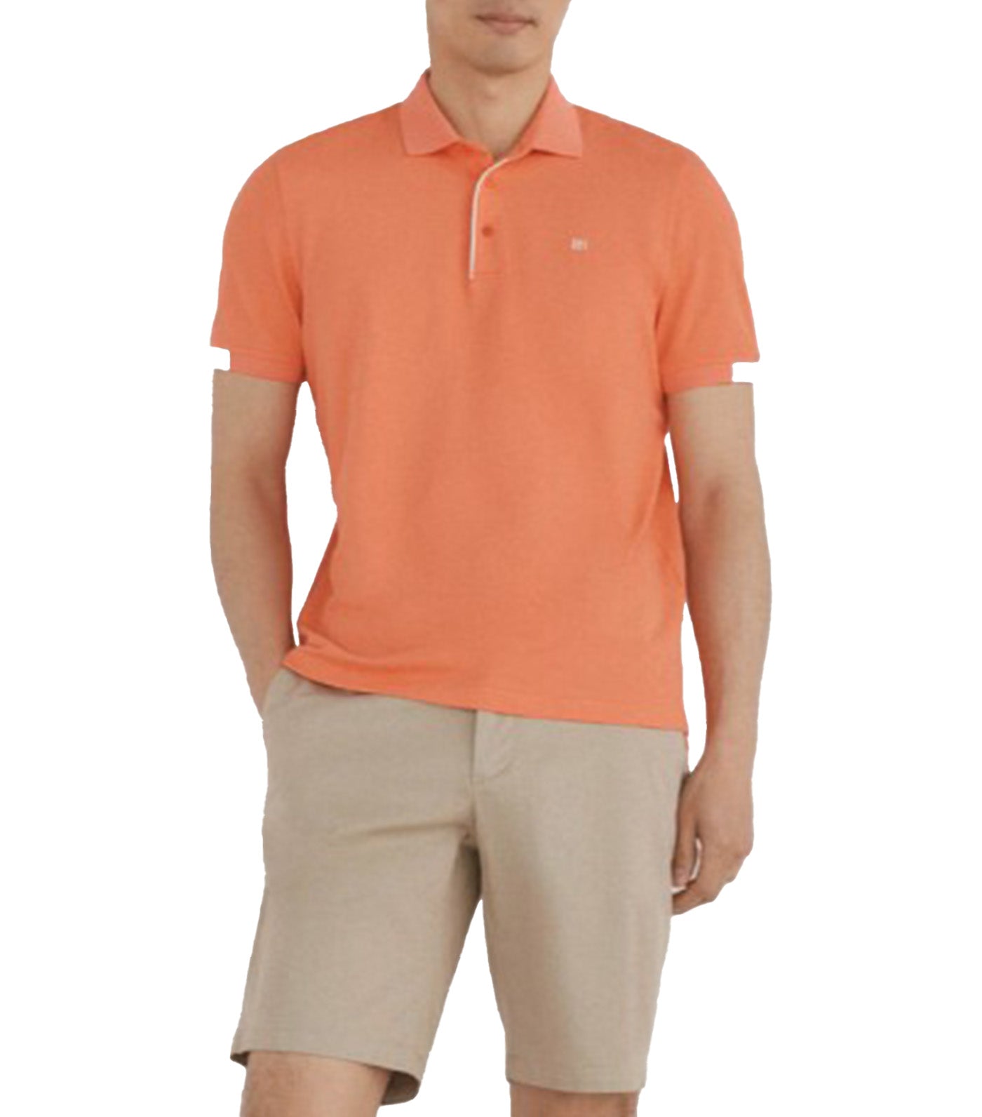 Pedro del Hierro Contrast Cuff Polo Shirt Red