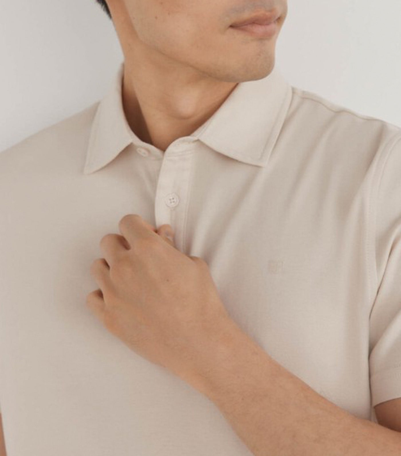 Pedro del Hierro Mercerized Polo Shirt Beige
