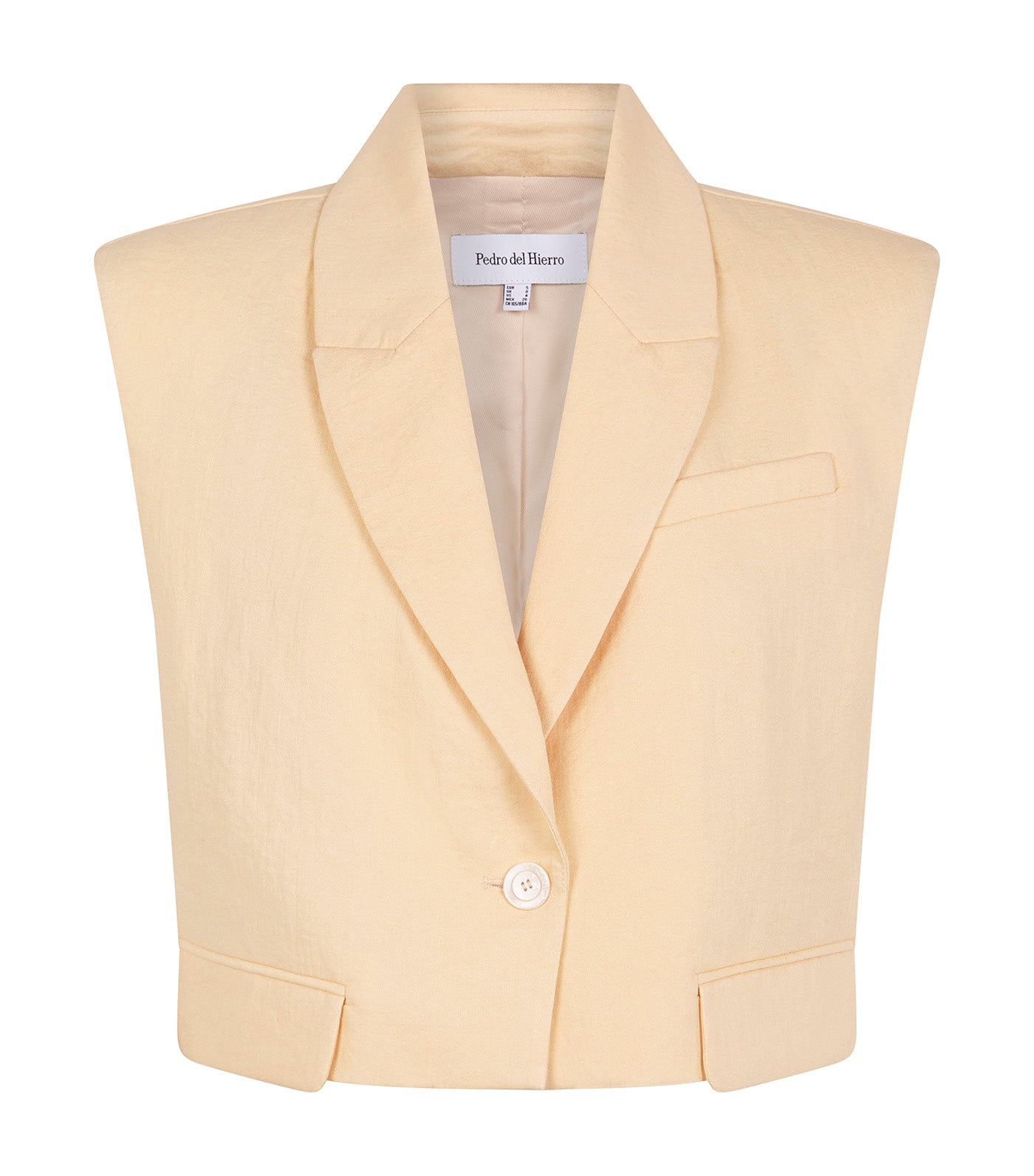 Cropped Vest Yellow