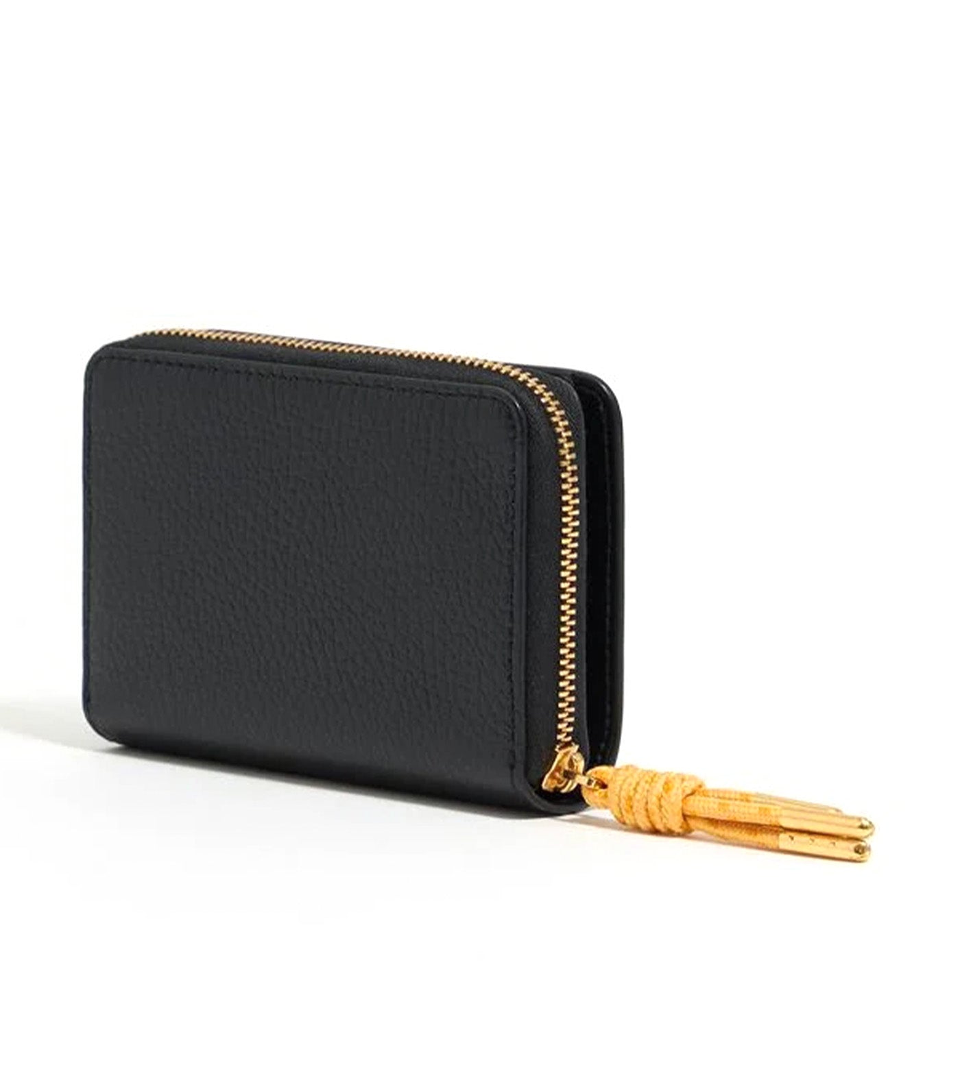 Leather Flap Purse Black
