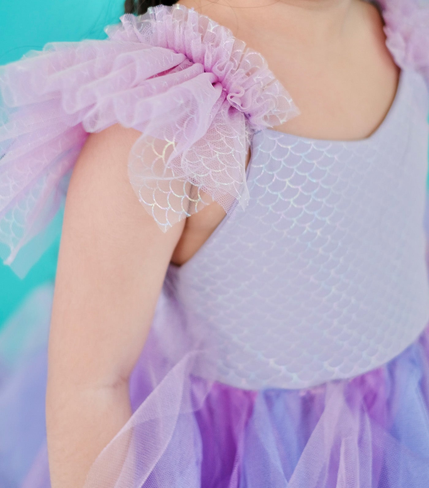 Keira Mermaid Tutu Dress Set with Headband Purple