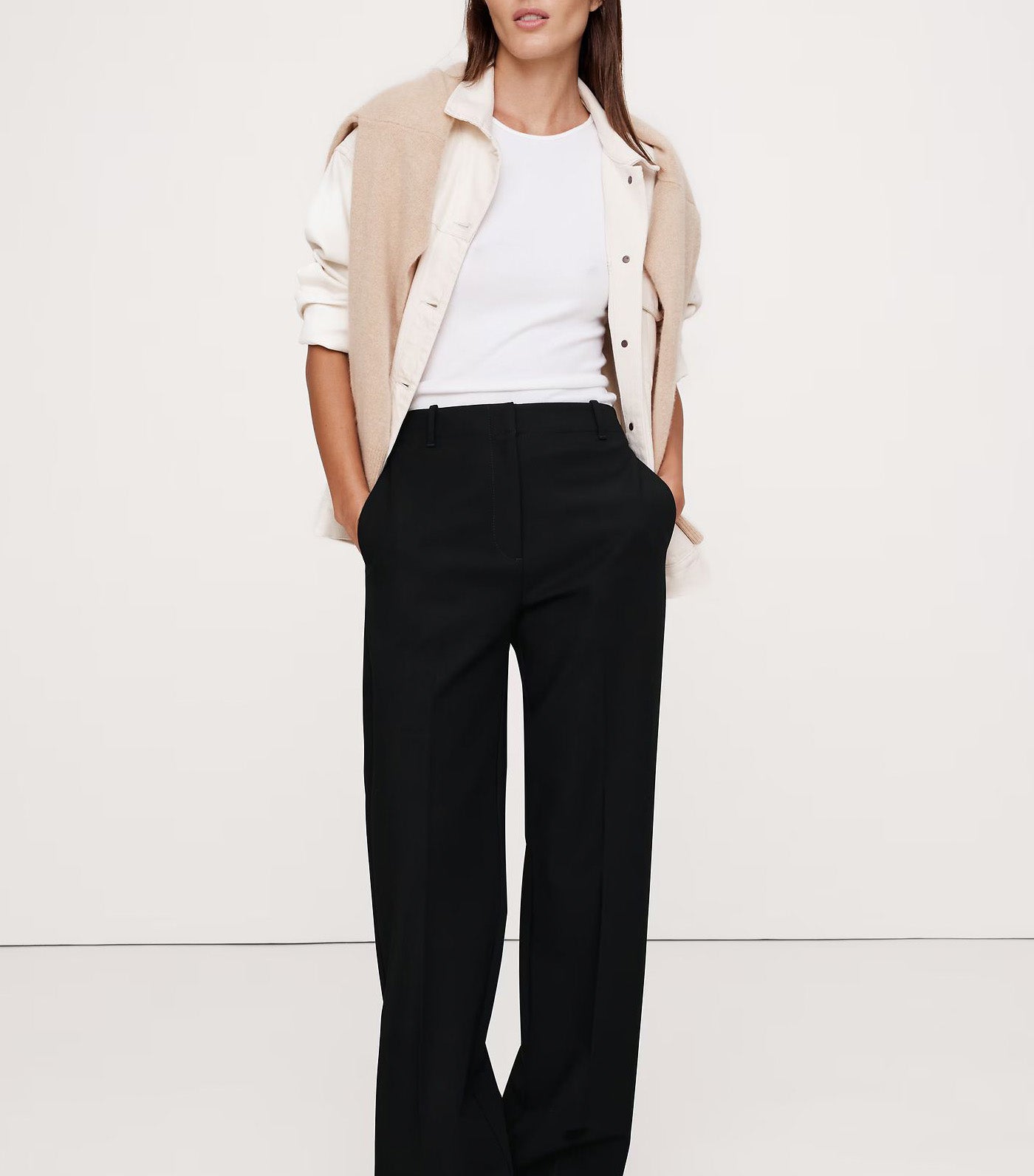 High-Rise Modern Straight Refined Pant