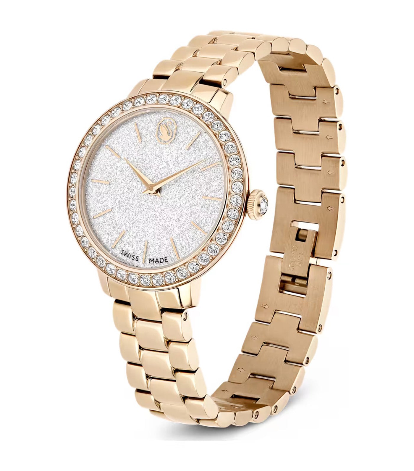 Matrix 3-Link Watch Swiss Made, Metal Bracelet, Champagne Gold-Tone Finish Gold