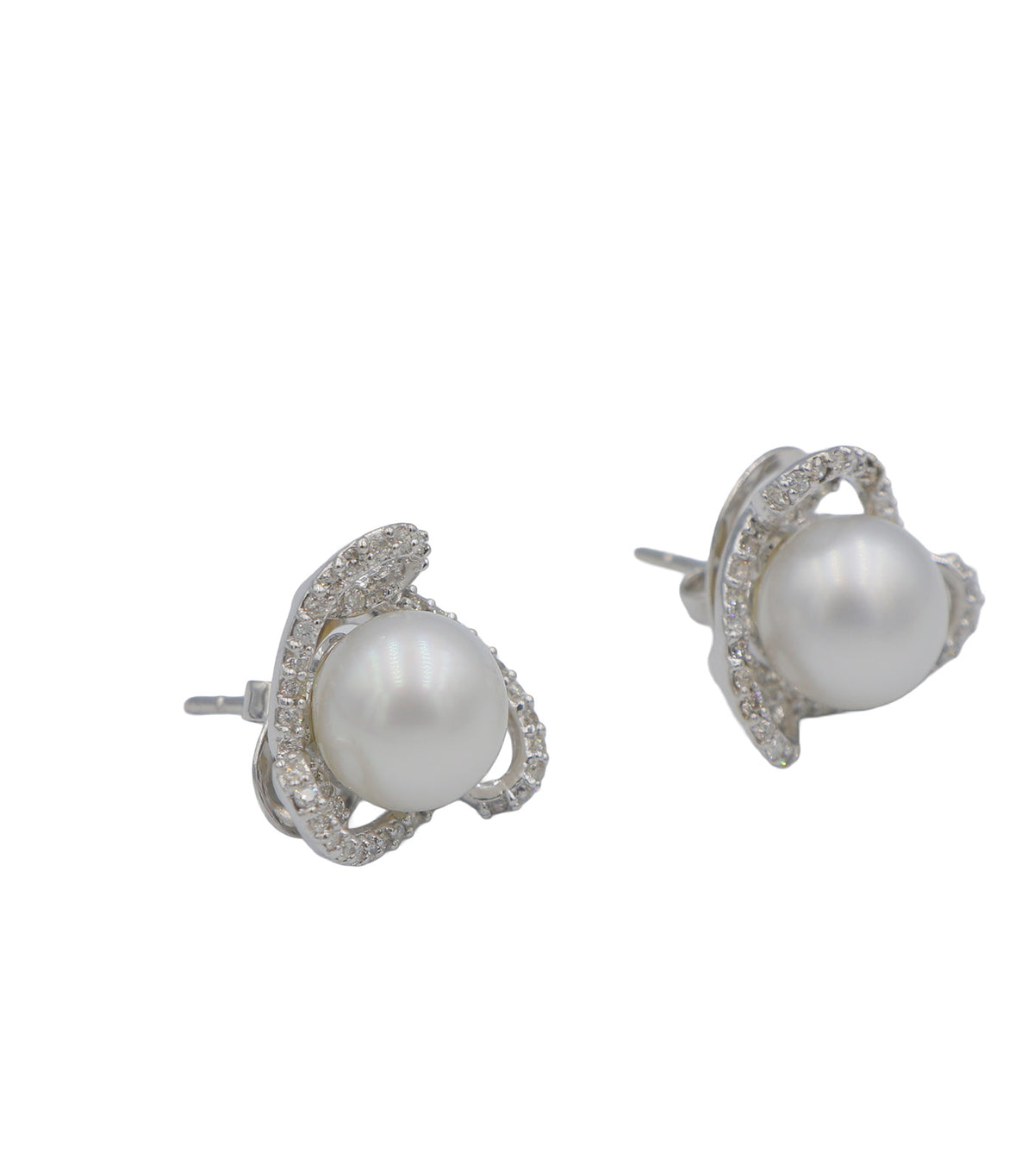 South Sea Pearl Earrings White Gold