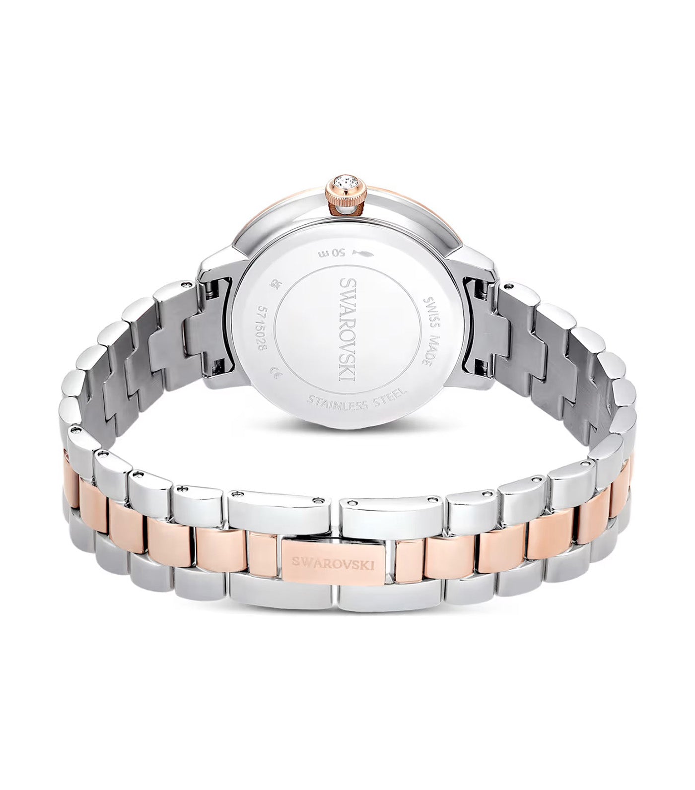 Matrix 3-Link Watch Swiss Made, Metal Bracelet, Silver Tone, Rose Gold-Tone Finish Multi