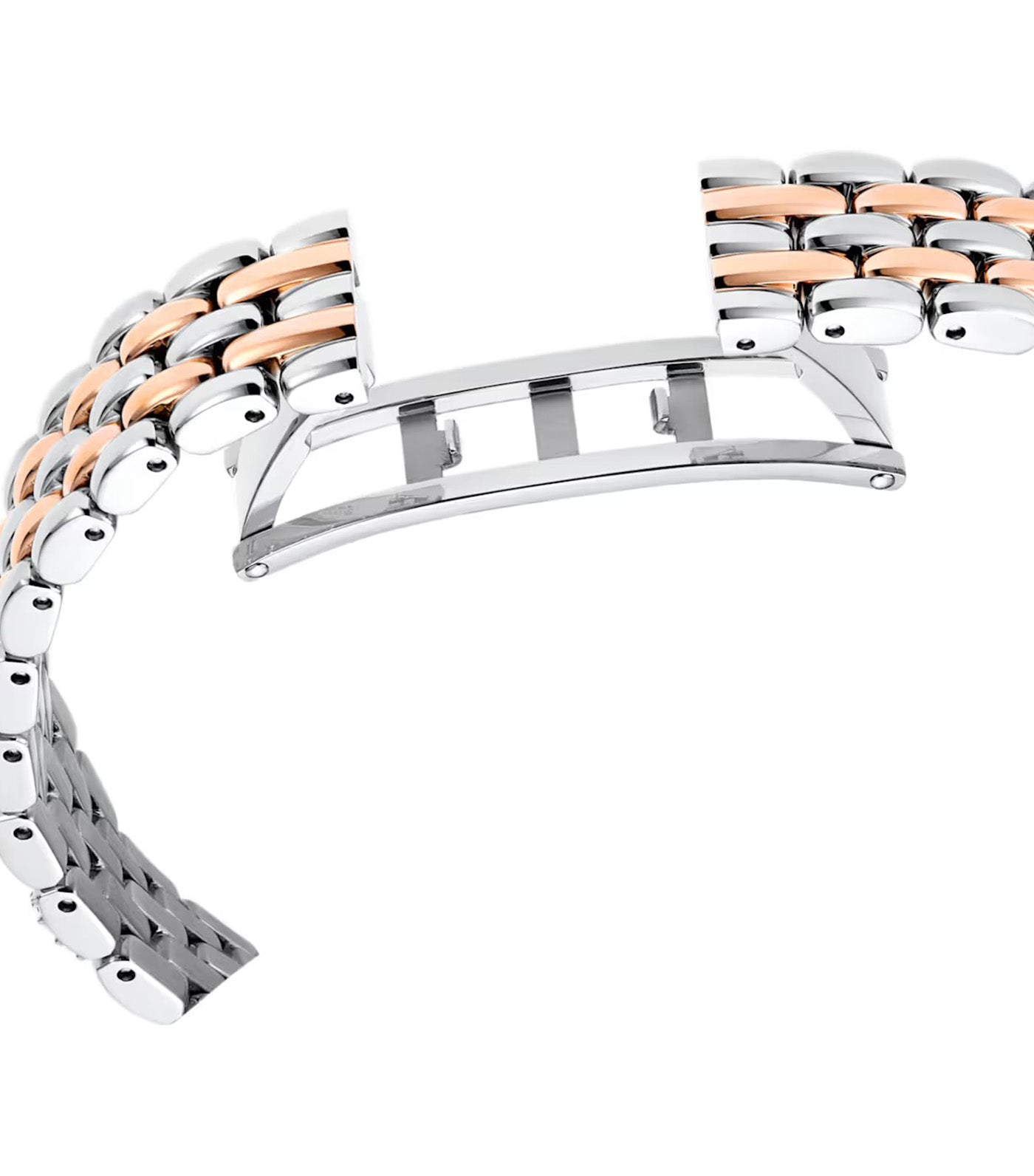 Dextera Octagon Watch Swiss Made, Metal Bracelet, Rose Gold-Tone Finish Silver