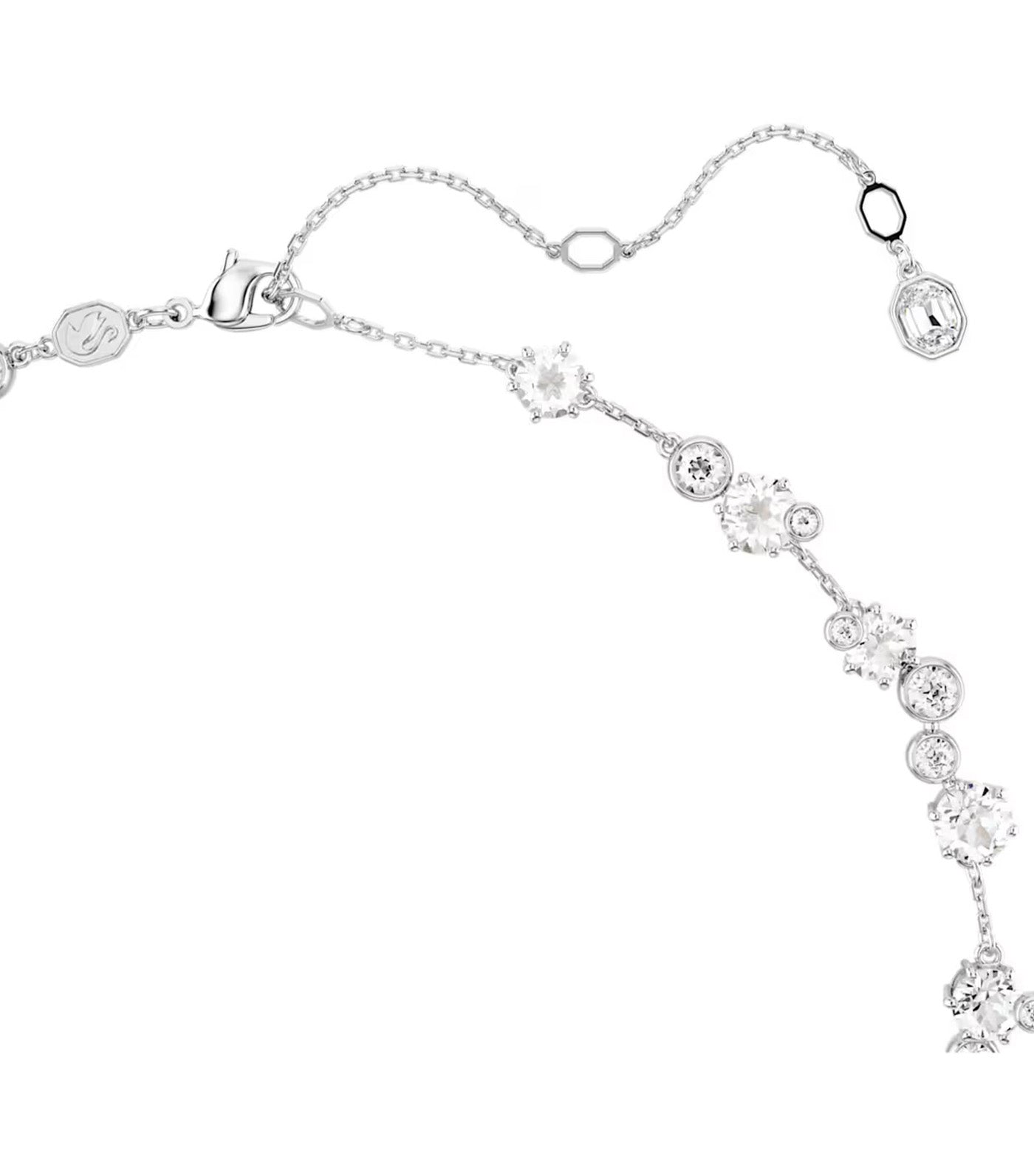 Constella Necklace  Round Cut, White, Rhodium Plated, White
