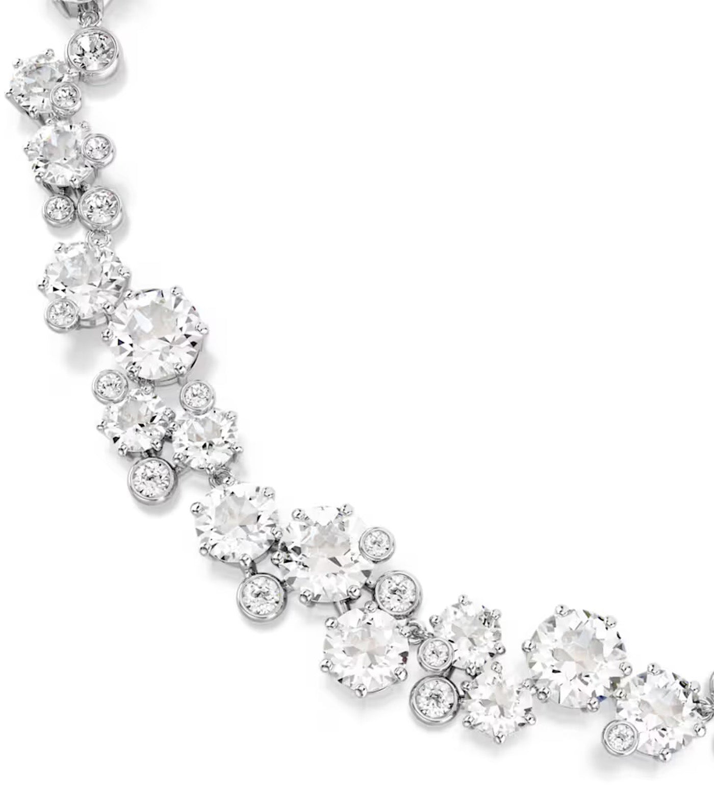 Constella Necklace  Round Cut, White, Rhodium Plated, White