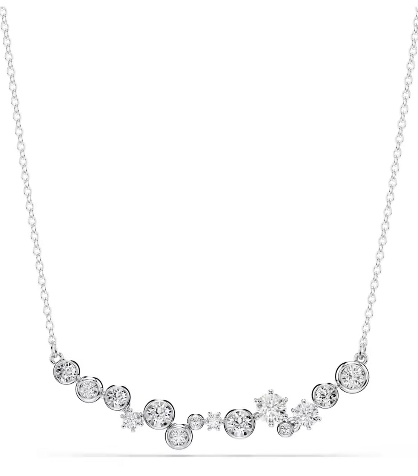Constella Necklace  Mixed Cuts, Rhodium Plated, White