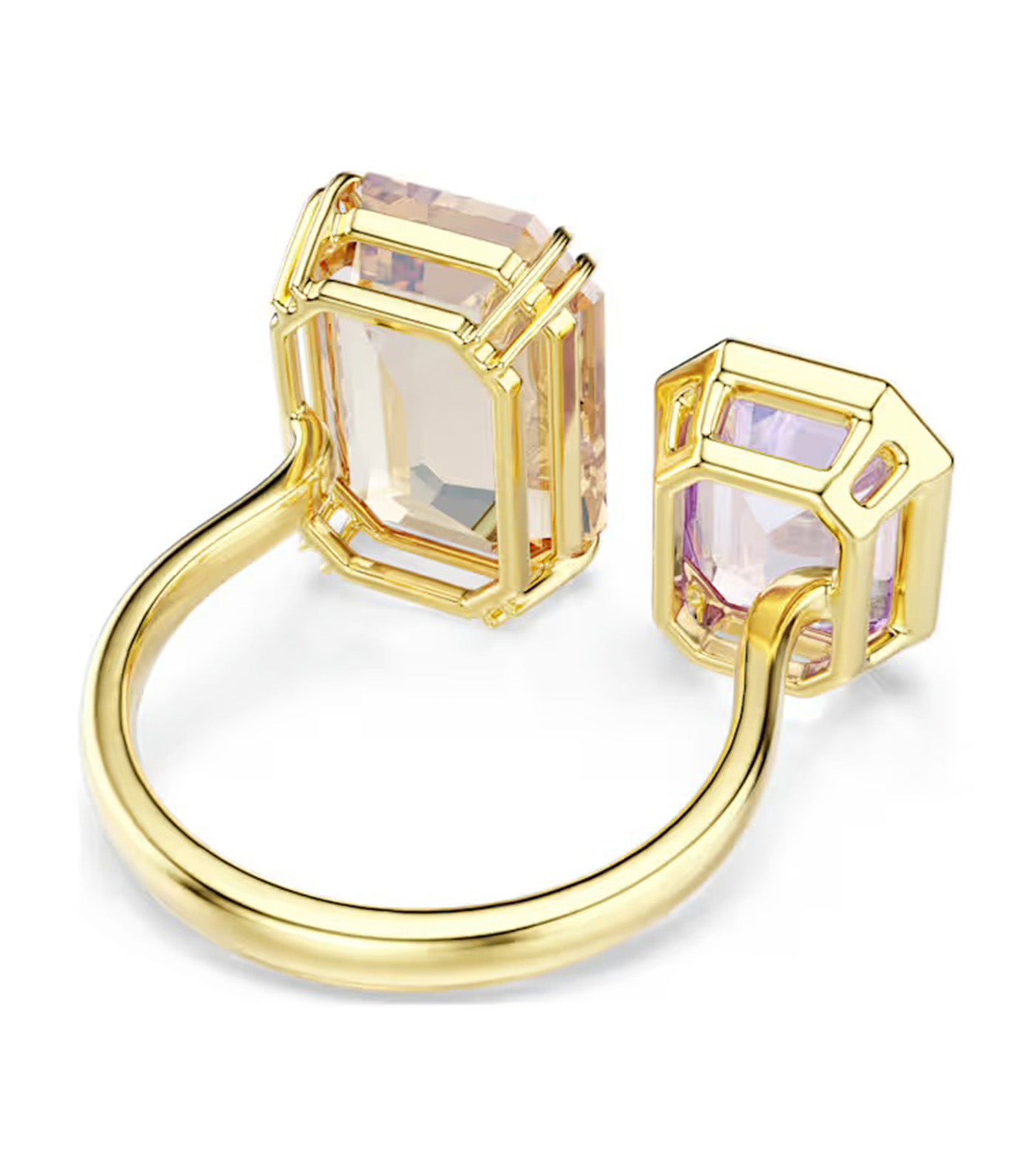 Millenia Open Ring Octagon Cut, Multicolored, Gold-Tone Plated