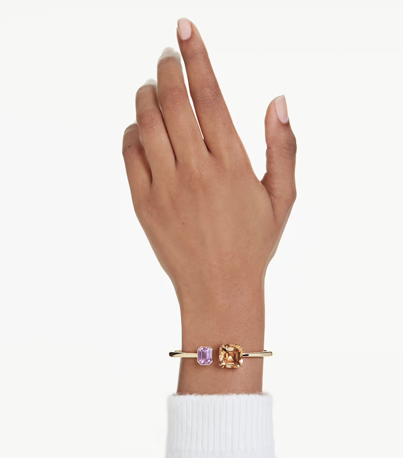 Millenia Bangle Octagon Cut, Multicolored, Gold-Tone Plated