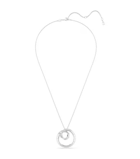 Matrix Pendant Baguette Cut, White, Rhodium Plated, White
