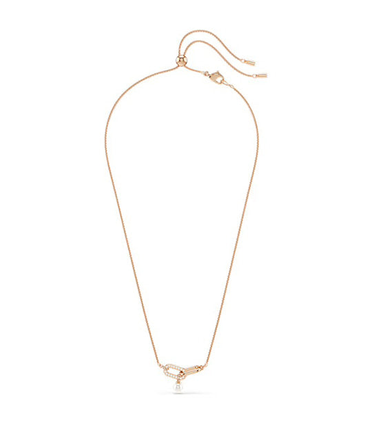 Constella Pendant Crystal Pearl, Round Cut, White, Rose Gold-Tone Plated