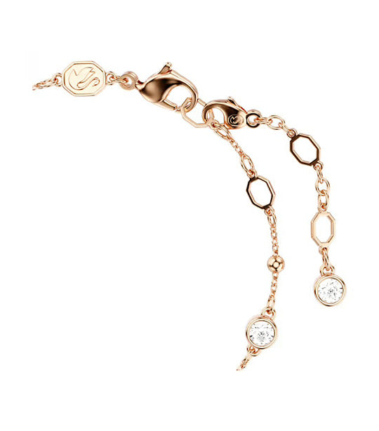 Imber Bracelet Round Cut, White, Rose Gold-Tone Plated