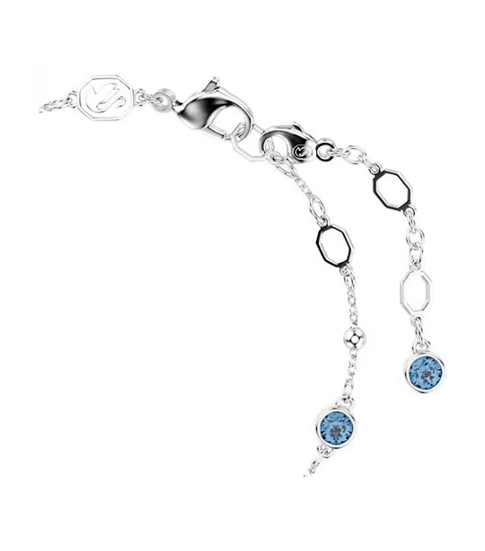 Imber Bracelet Round Cut, Blue, Rhodium Plated