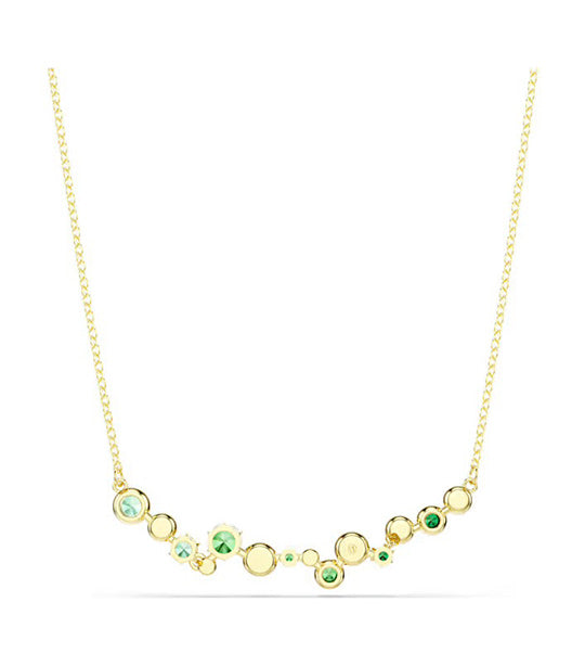 Constella Necklace Mixed Cuts, Green, Gold-Tone Plated