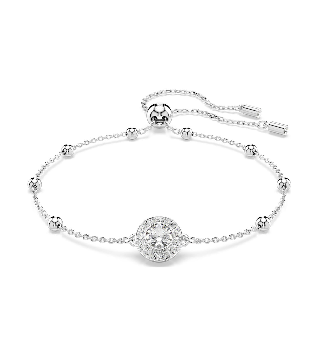 Una Angelic Bracelet Round Cut Rhodium Plated White