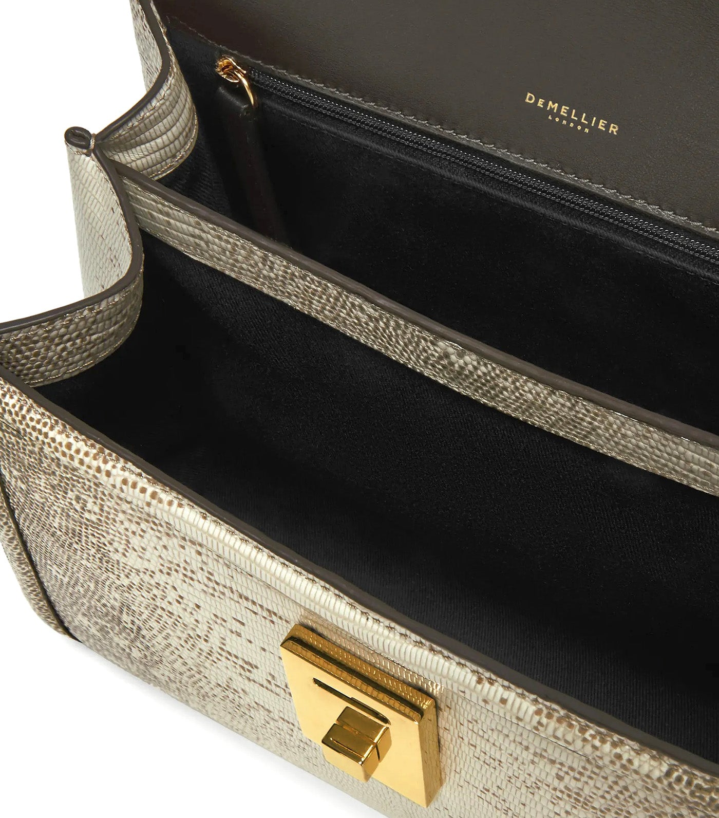 DeMellier Midi Paris Handbag Natural Lizard Effect