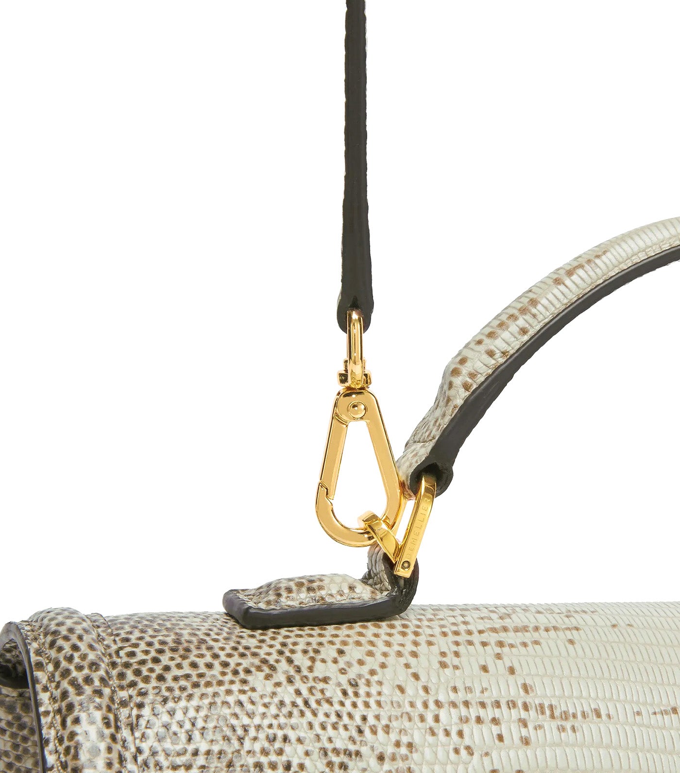 DeMellier Midi Paris Handbag Natural Lizard Effect