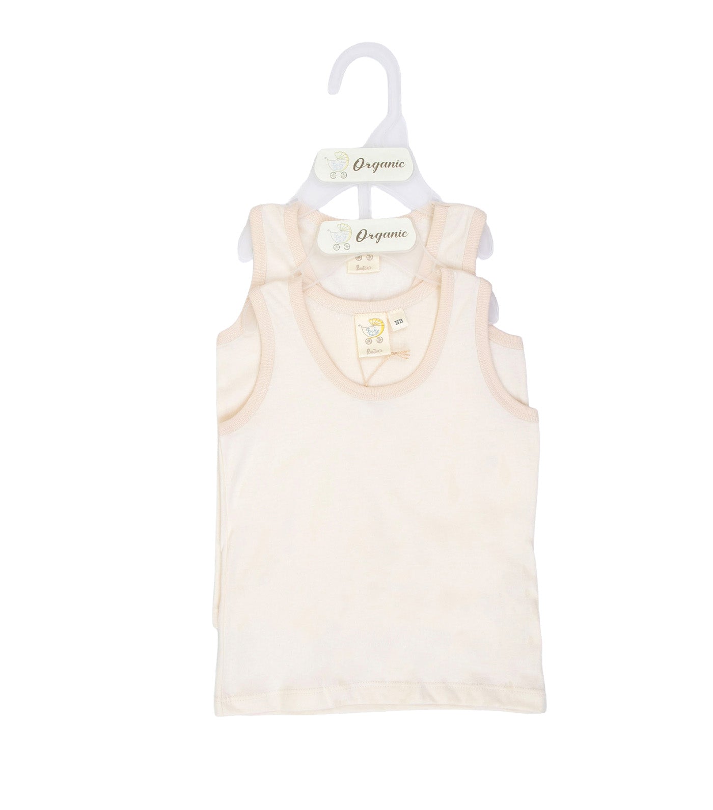 2pcs Sando - Organic Layettes Beige