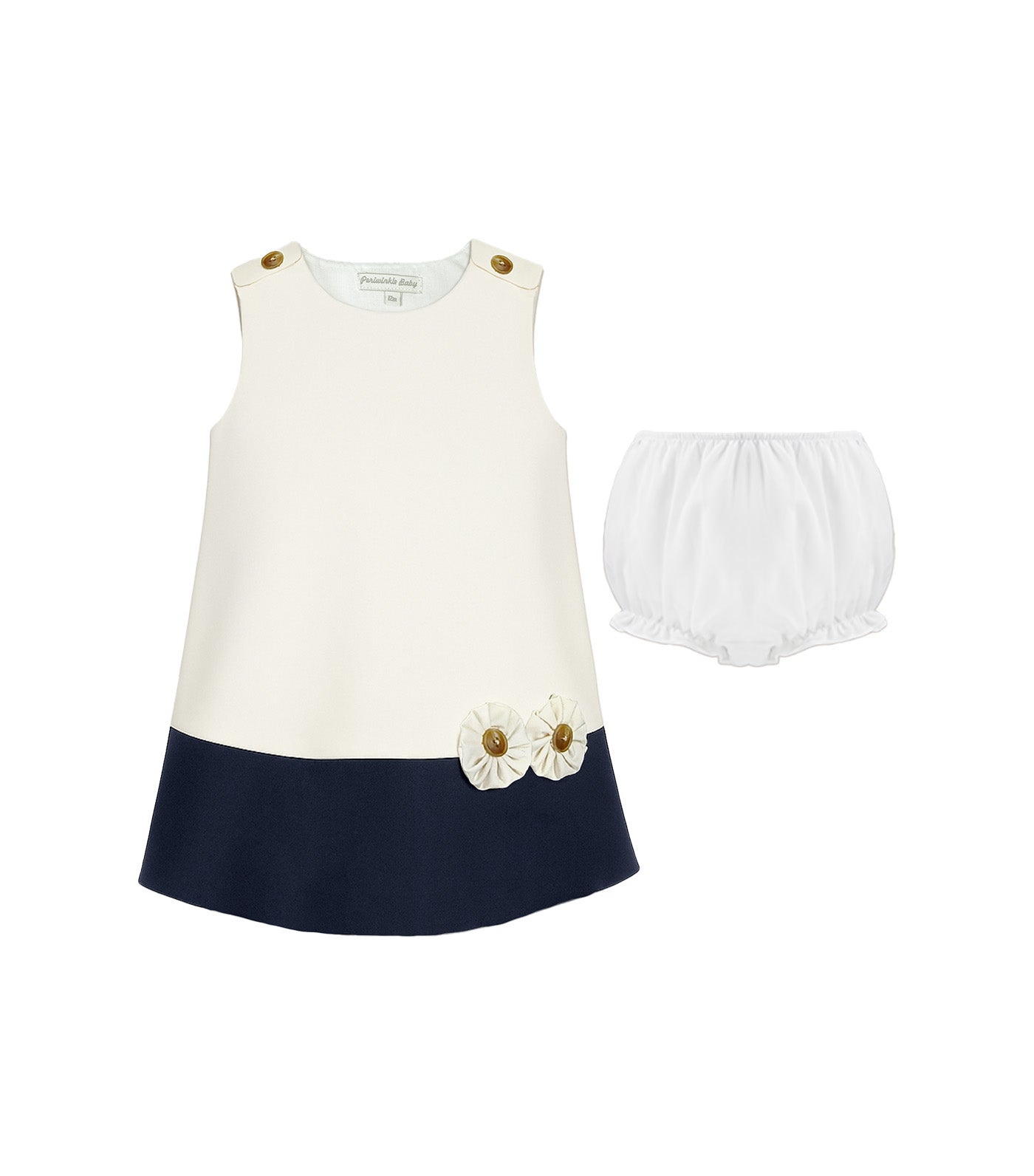 Raquel Baby Girls Shift Dress Ivory