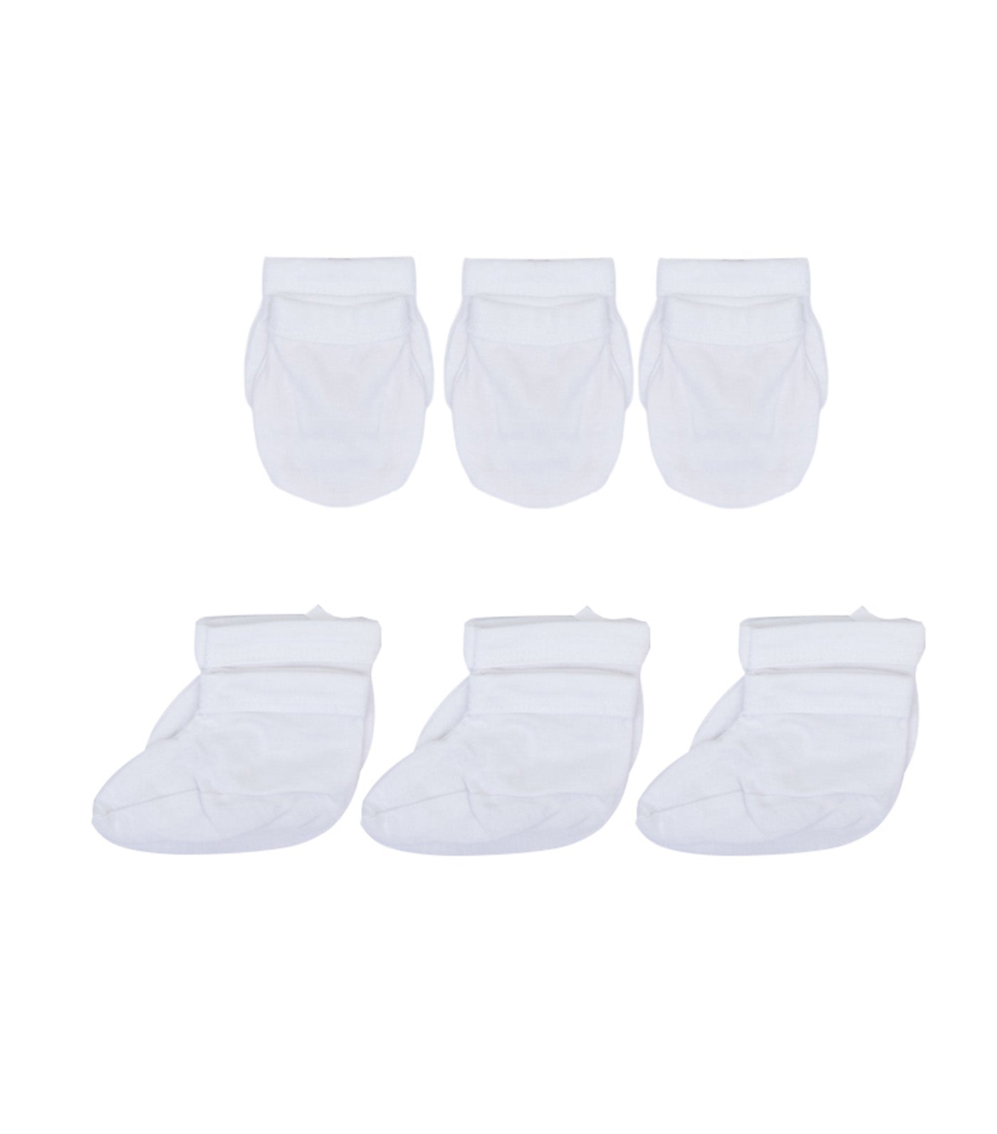 6 Pairs Mittens & Booties Set
