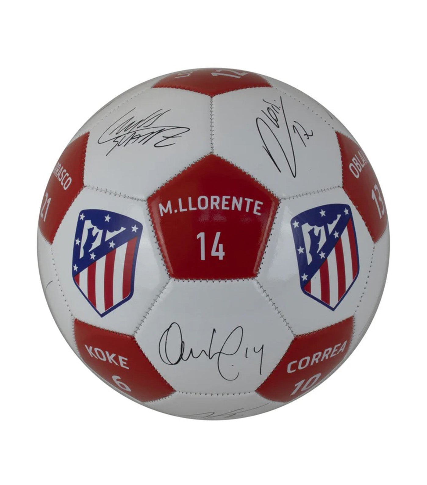 Atlético Madrid Player Signatures Soccer Ball Size 5