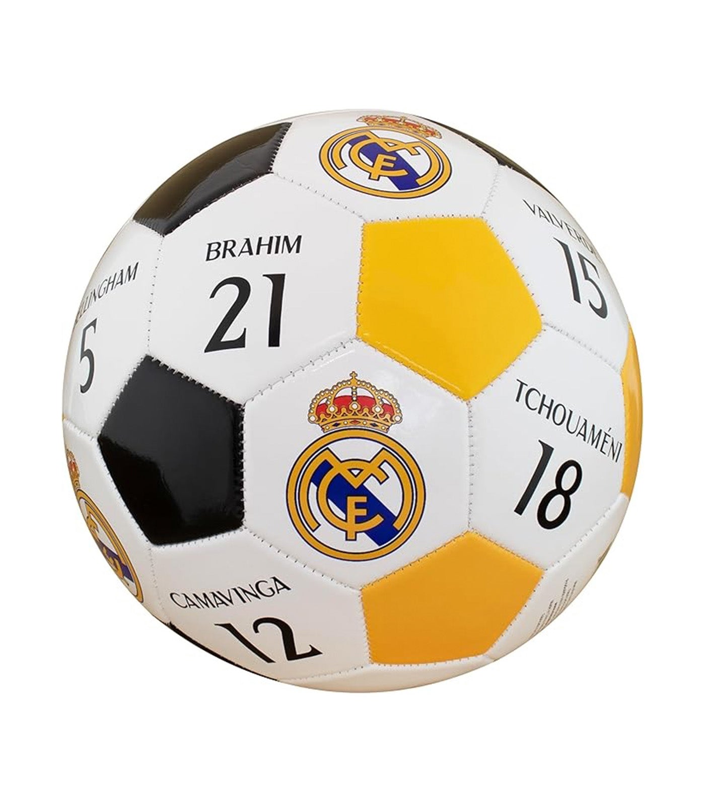 Real Madrid Players' Names and Numbers Soccer Ball Size 5