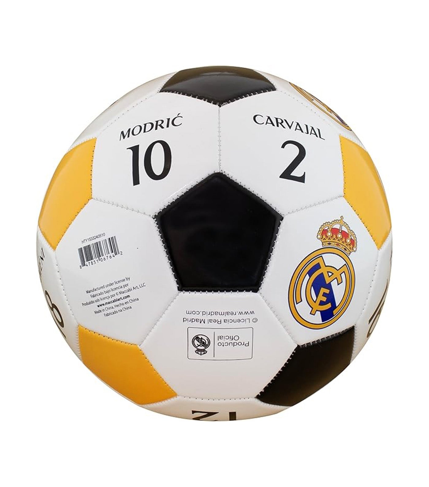 Real Madrid Players' Names and Numbers Soccer Ball Size 5