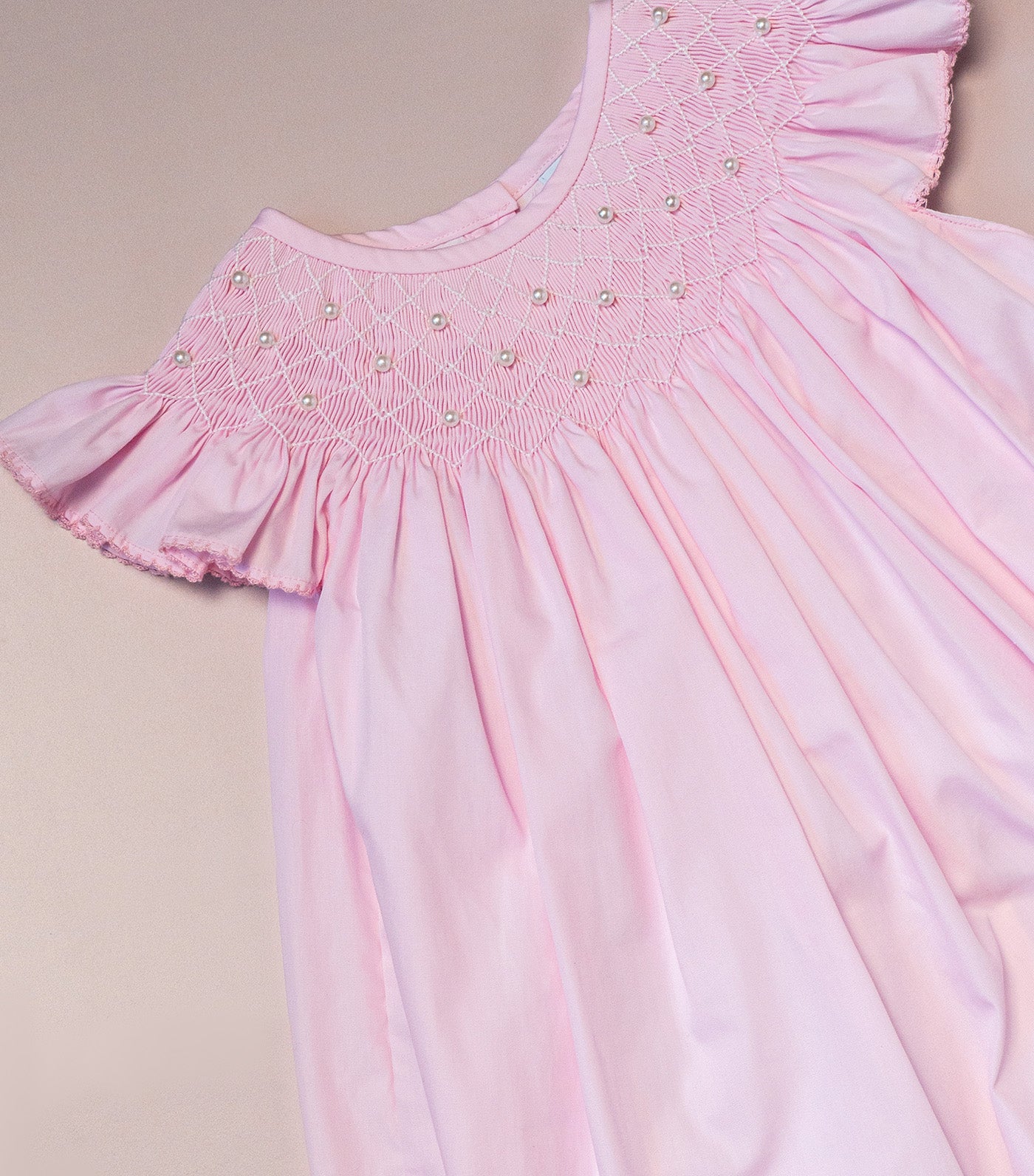 Smocktini Pearl Smocked Dress Pink