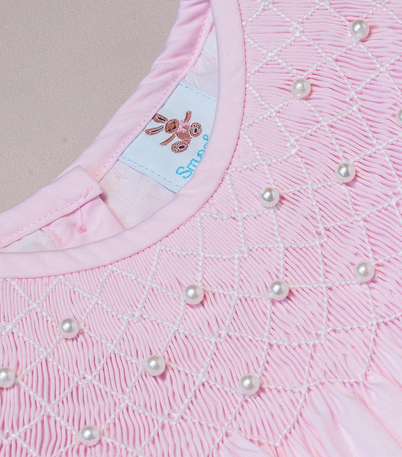 Smocktini Pearl Smocked Dress Pink
