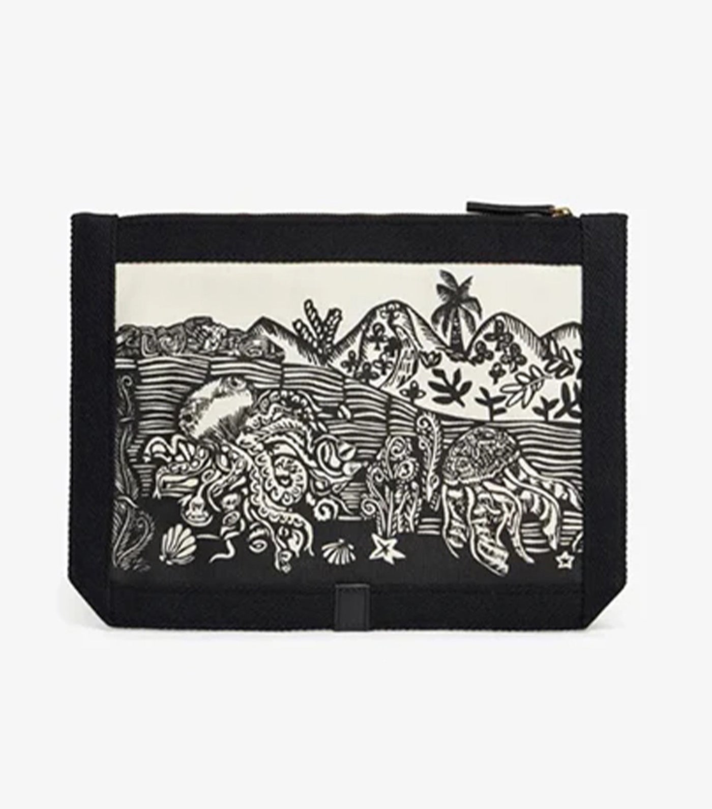 Dromadaire Et Poulpe Pouch - Black And White