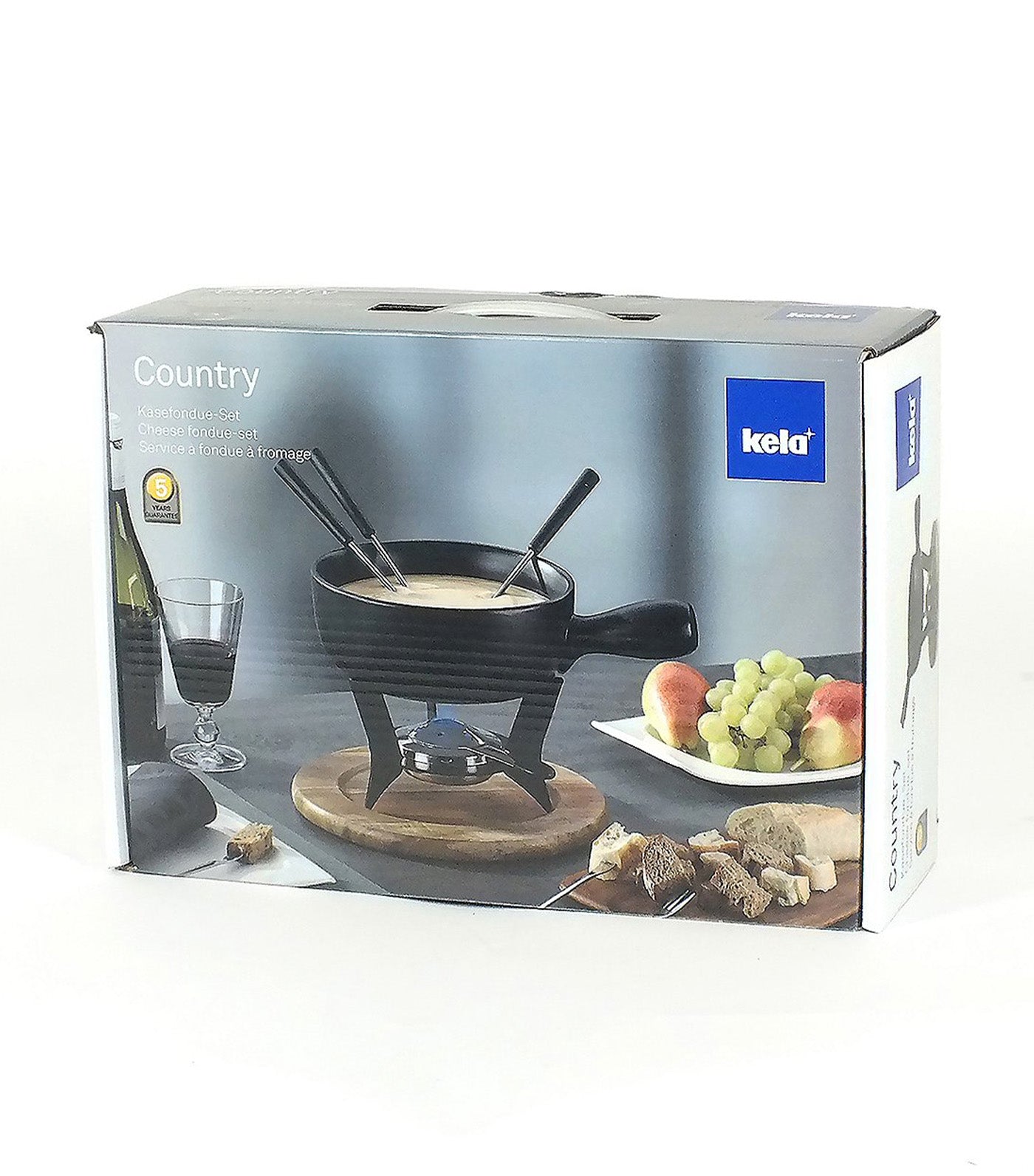 10pcs. Cheese Fondue-Set Black