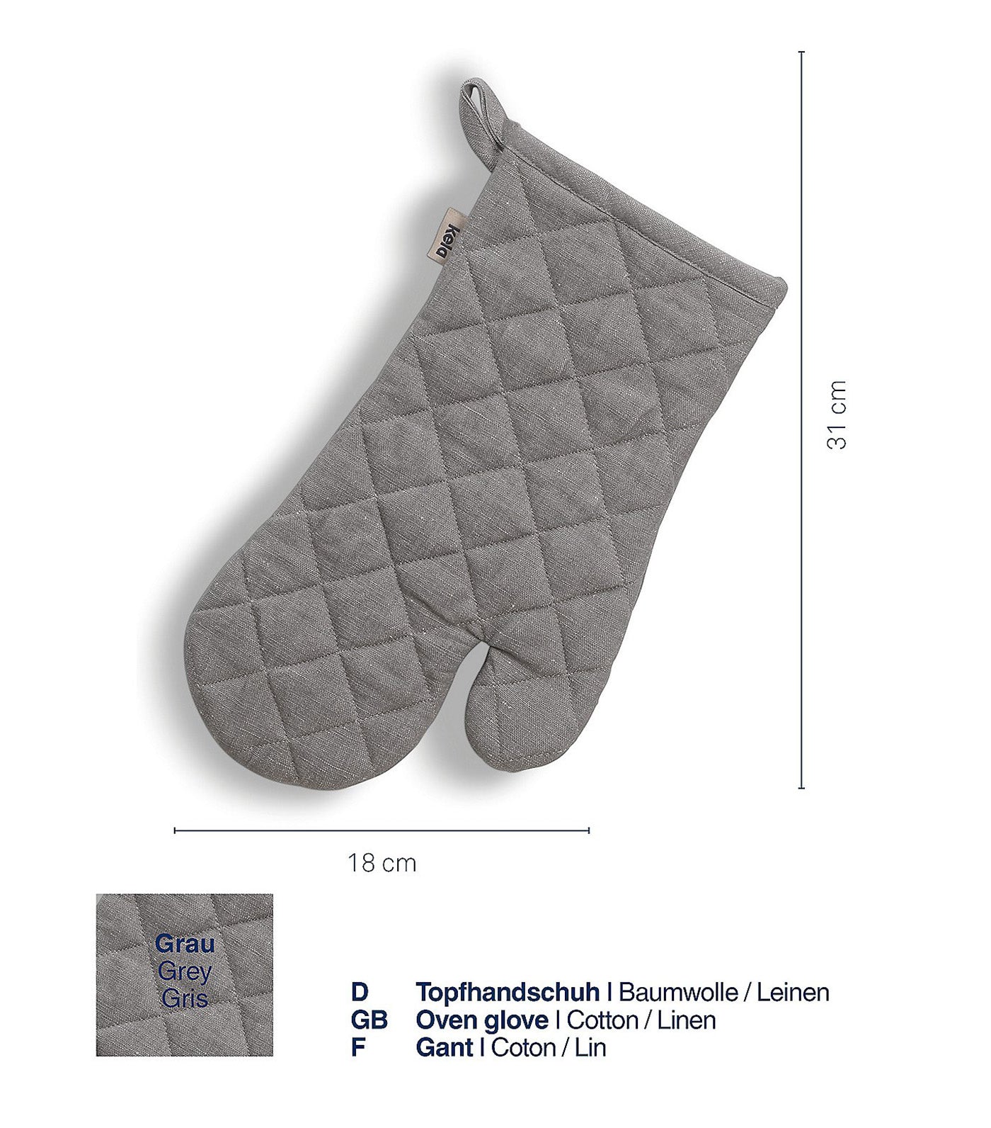 Oven Glove Puro Gray