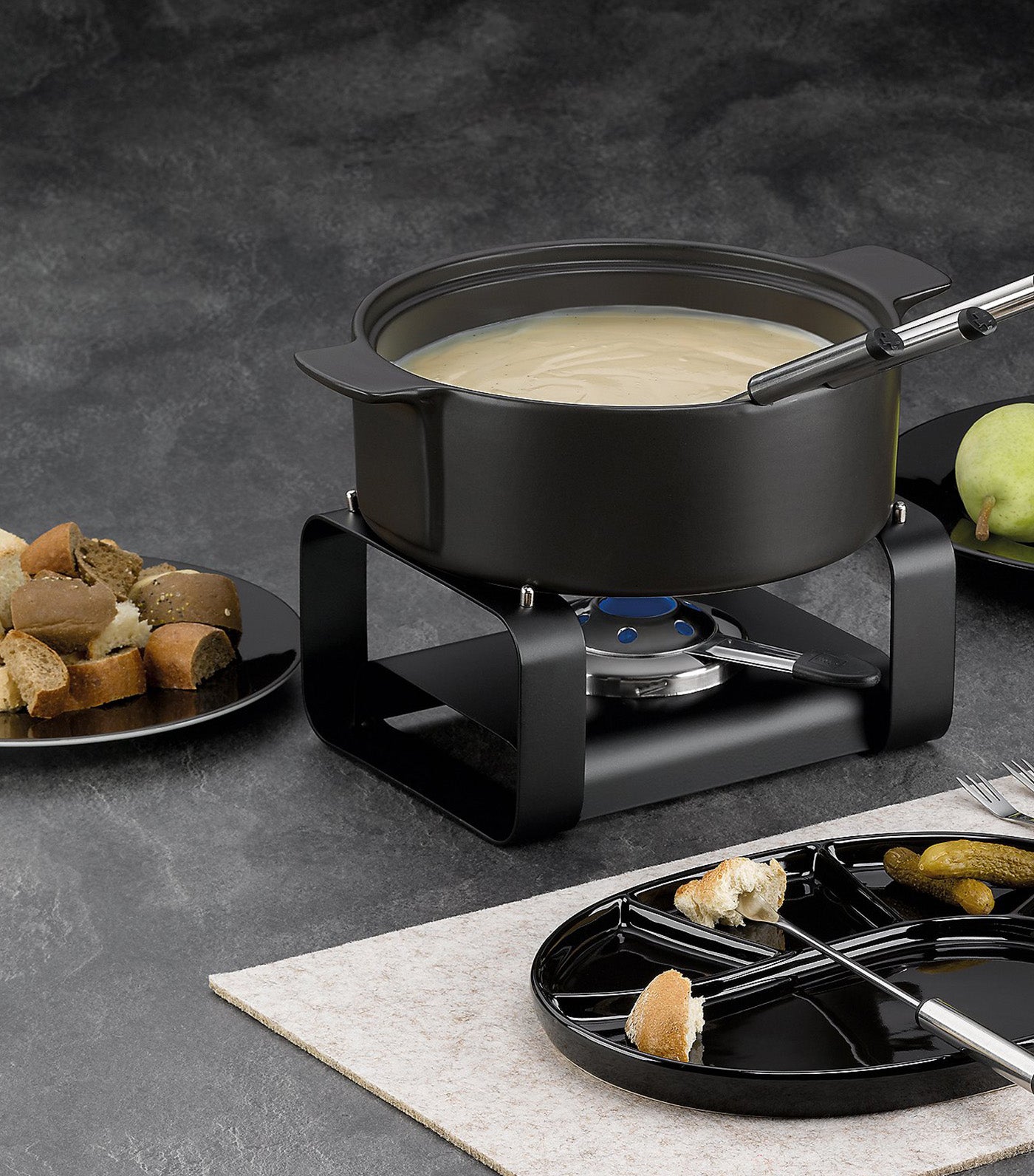 Cheese Fondue-Set Roman Black