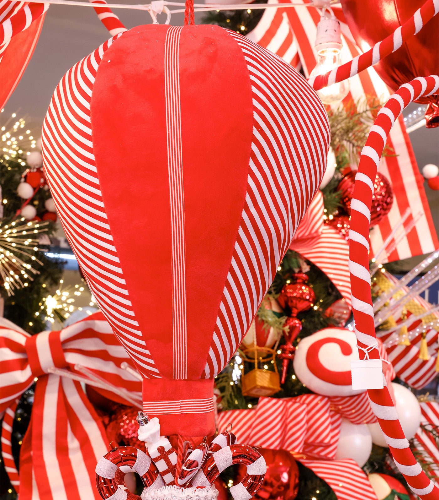 Hot Air Balloon Stripes Red 18in