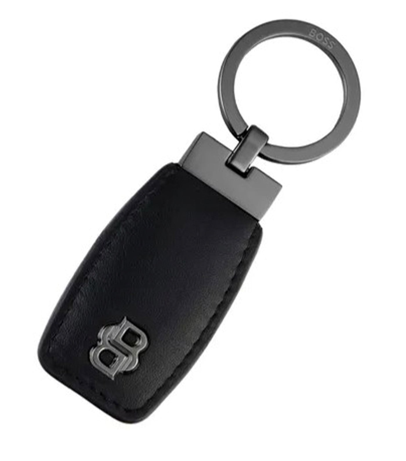 HUGO BOSS Key Ring Double B Black and Gun 