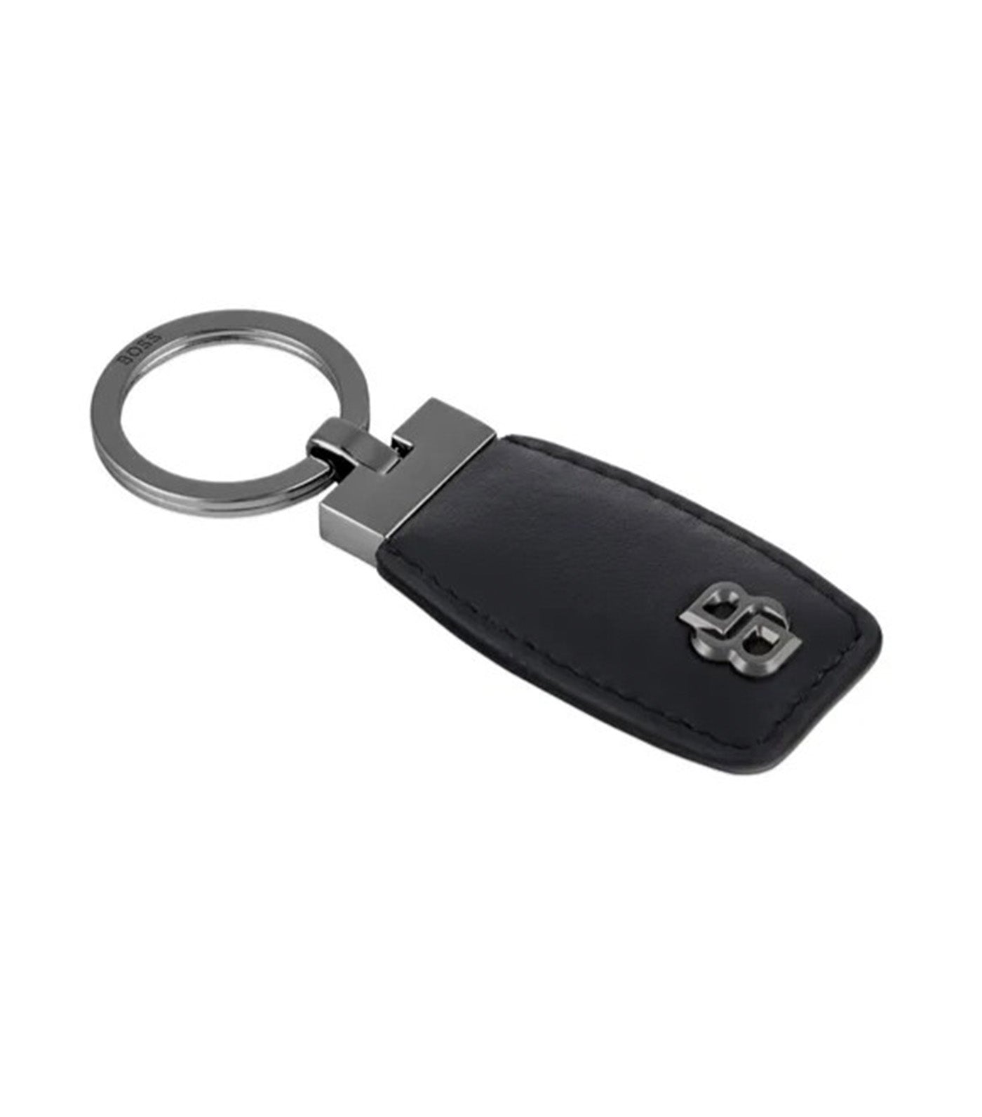 HUGO BOSS Key Ring Double B Black and Gun 