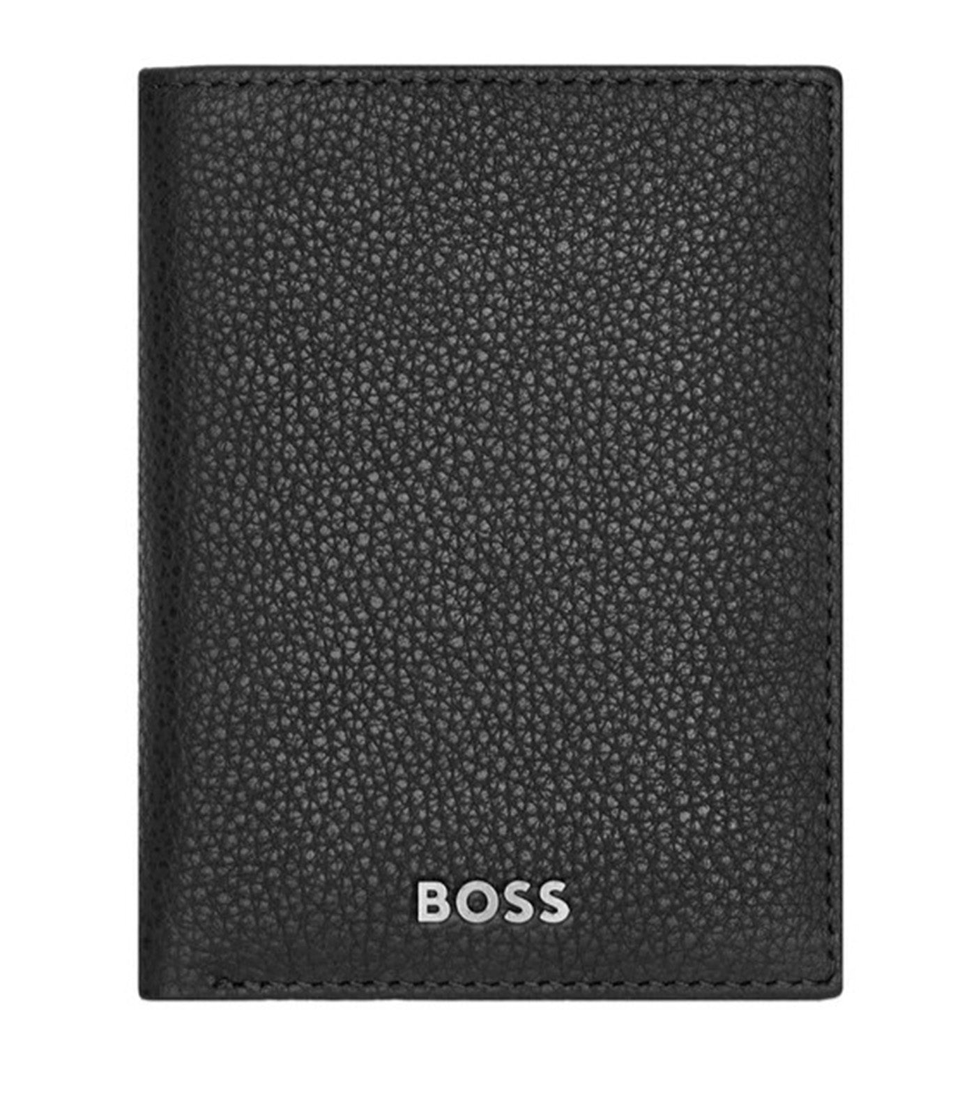Card Holder Trifold Classic Grained Black
