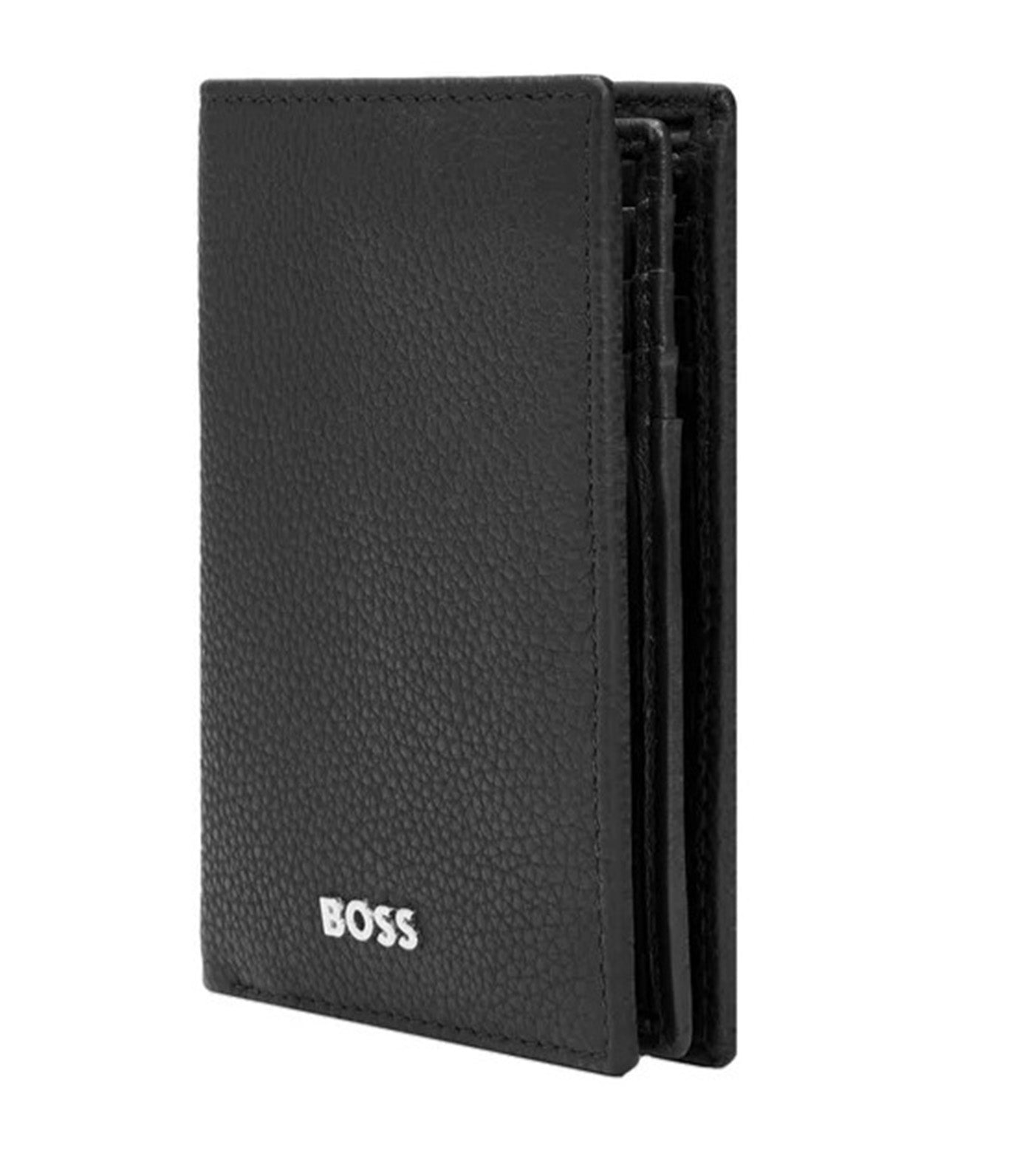 Card Holder Trifold Classic Grained Black