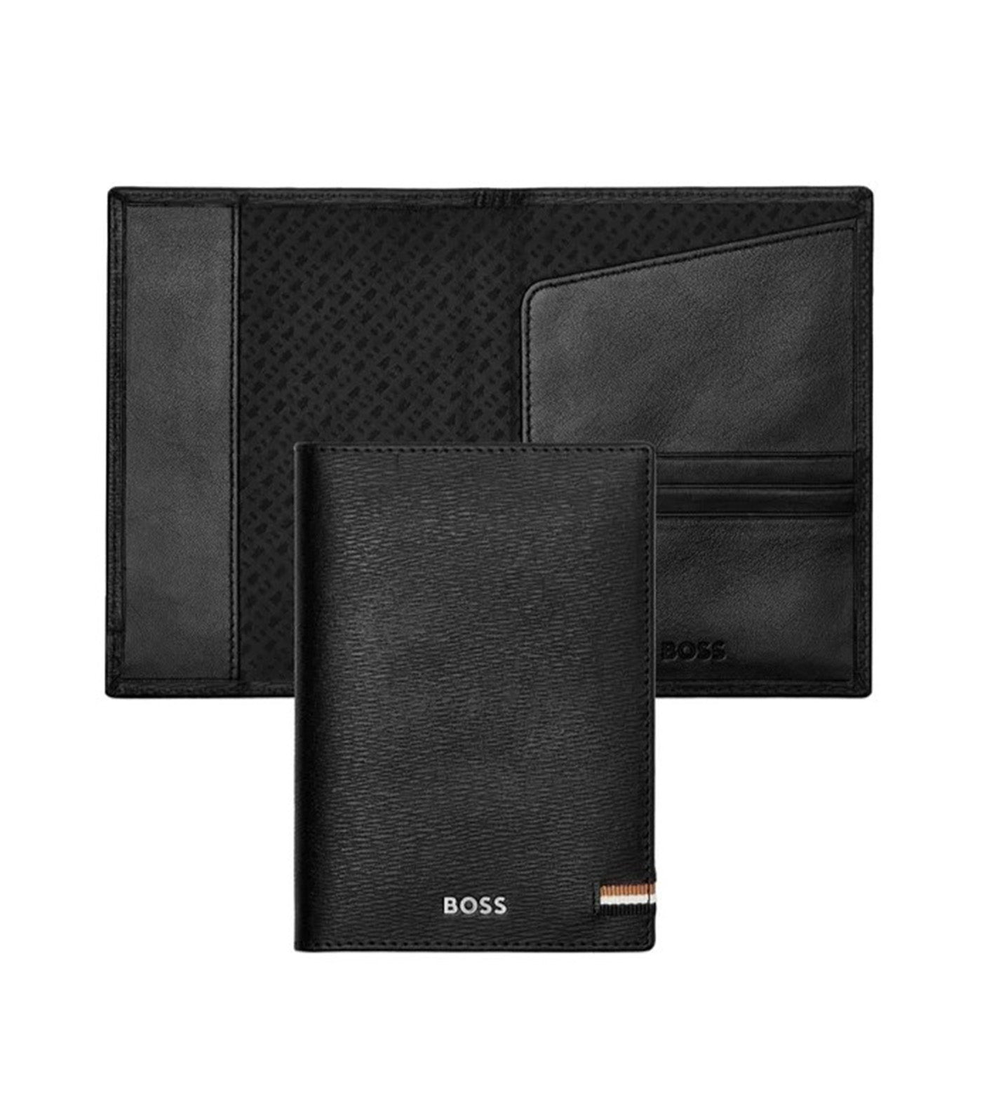 HUGO BOSS Passport Holder Iconic Black