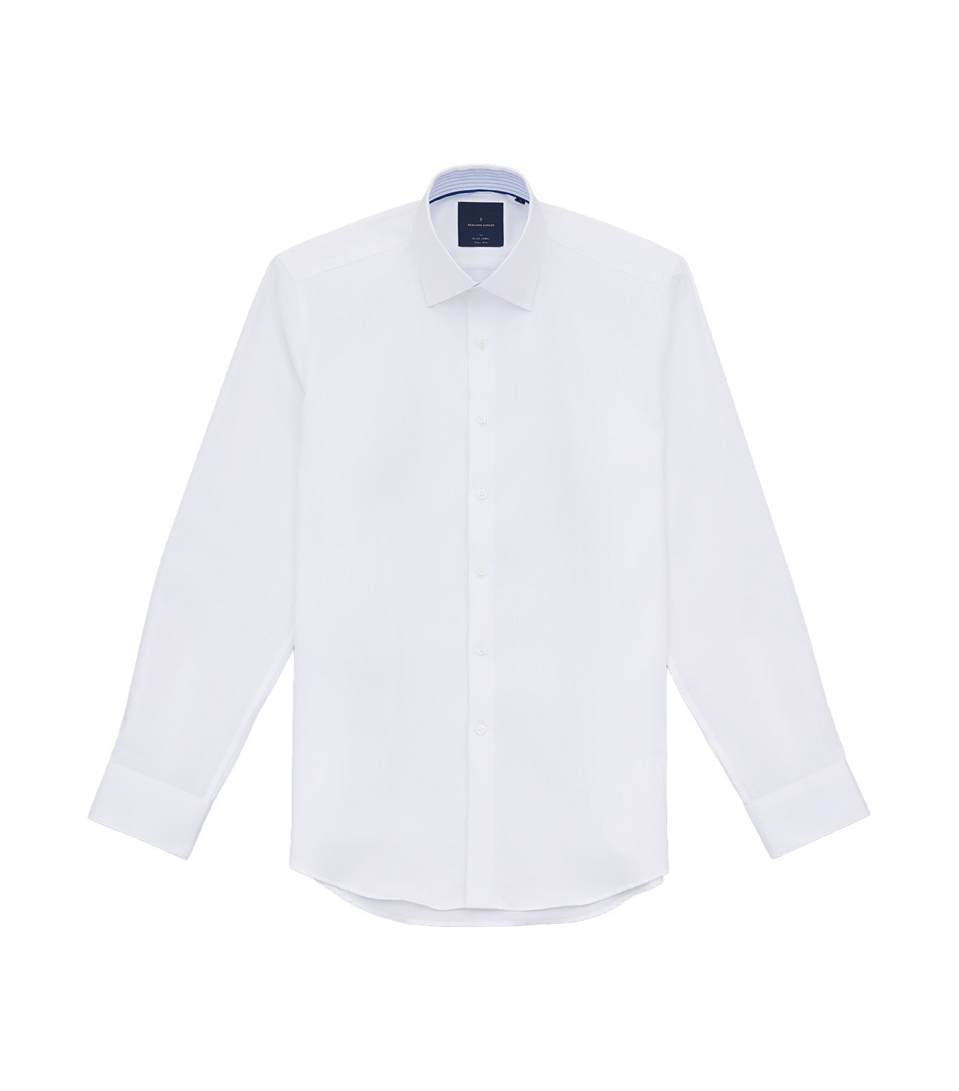 Kase Easy Care Herringbone Long Sleeves White