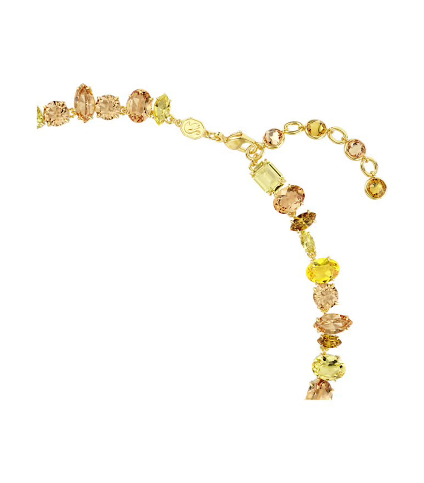 Gema Necklace Mixed Cuts, Yellow, Gold-Tone Plated